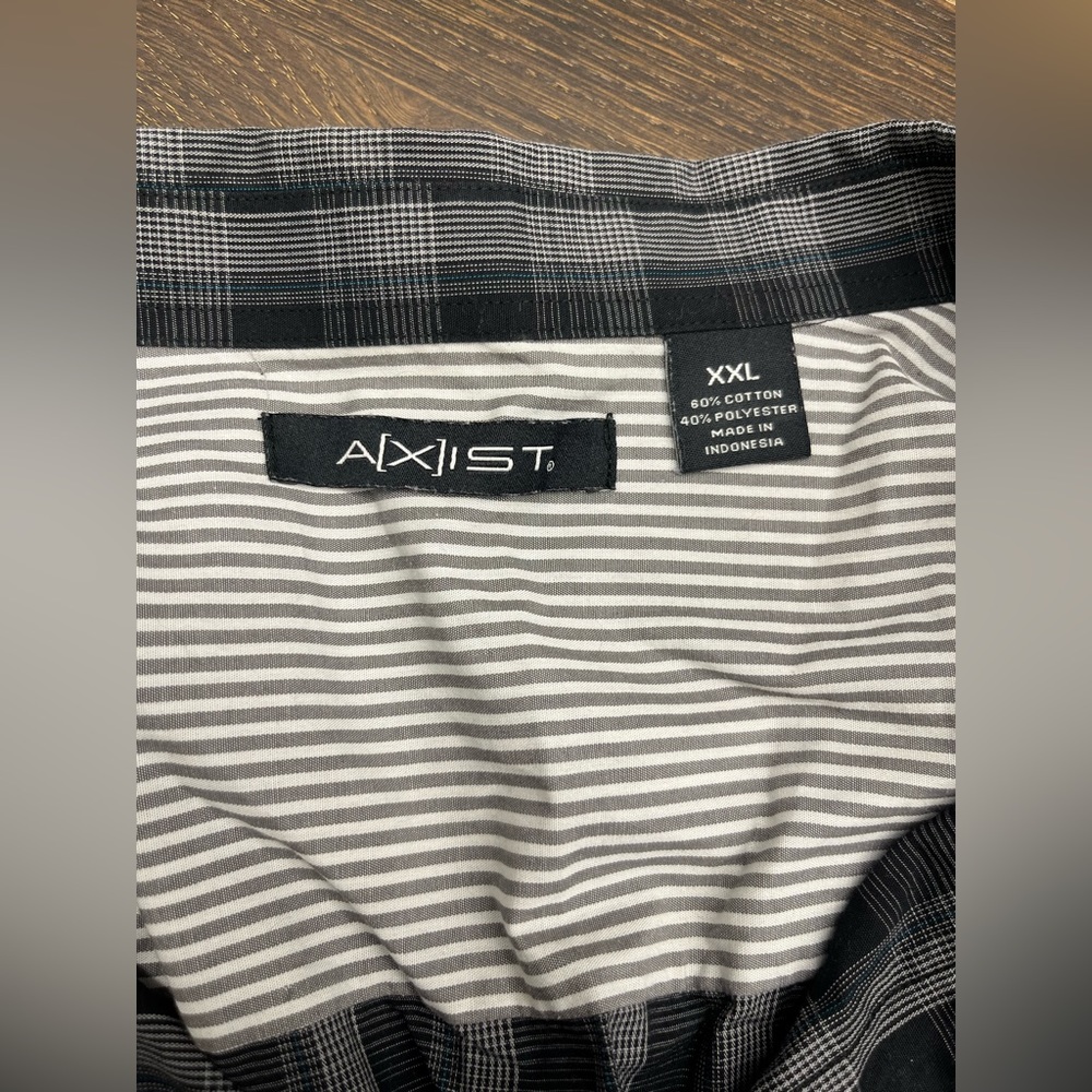 Men’s Axist Black Plaid Button Down Shirt